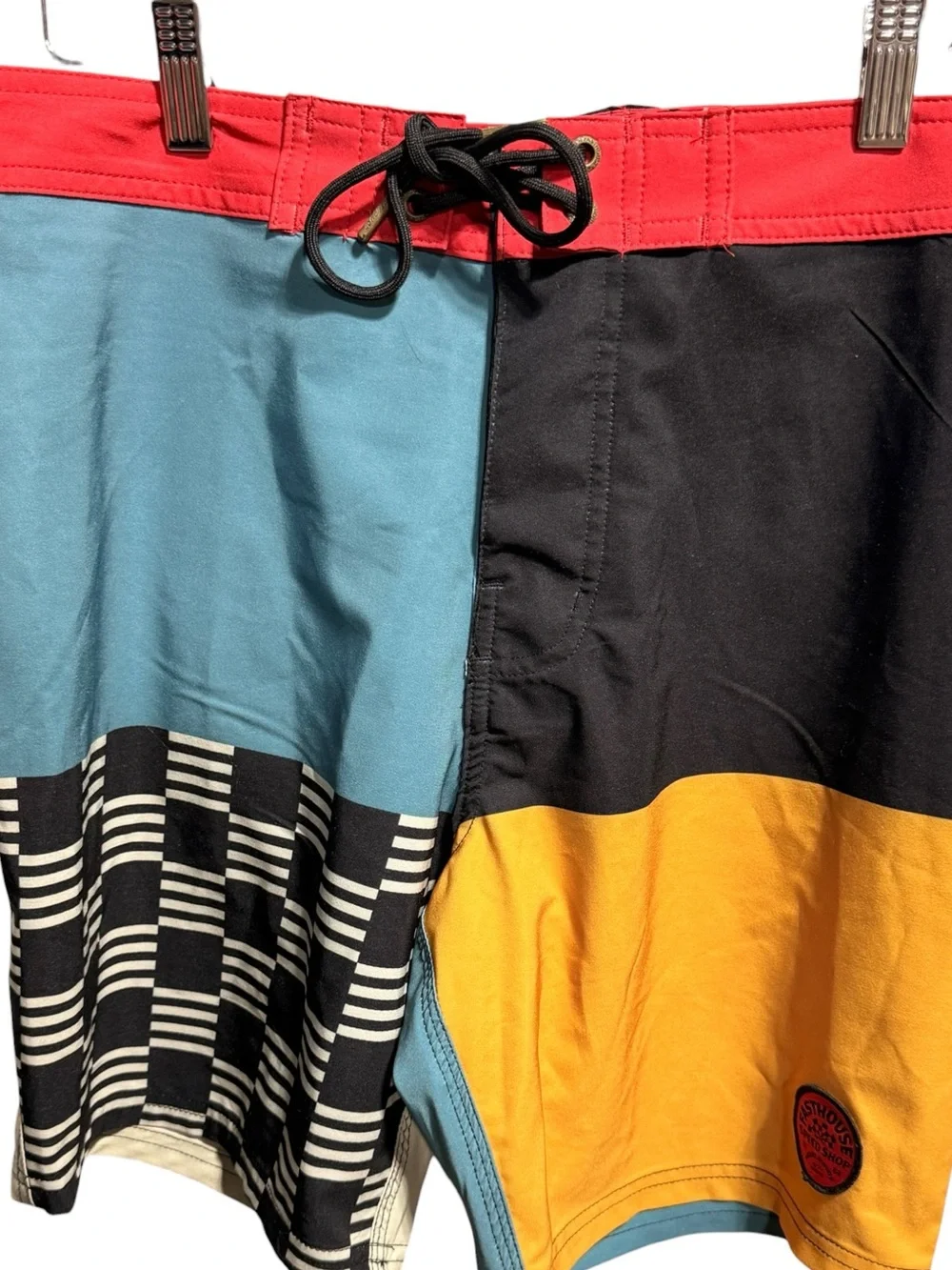 Fasthouse Colorblock After Hours‎ Board Shorts Size 30 18” Swim Beach Checkered
